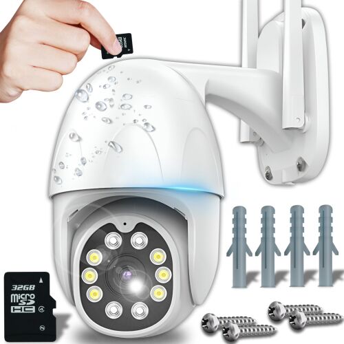 Kamera zewnętrzna obrotowa do monitoringu ZOOM WIFI SD 32 GB 144527550