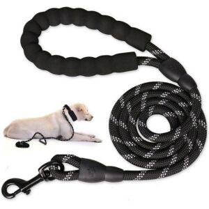 Smycz treningowa dla psa z odblaskowymi wstawkami mocna 1.5 m