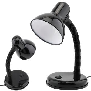 Lampka szkolna biurkowa regulowana E27 220 V - czarna