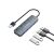 Wozinsky szürke alumínium 4 portos USB 3.0 hub pendrive-okkal