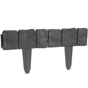 Palisád gyepszegély, kőutánzat STONE 2,5m - szürke 144544767 - Kertépítés