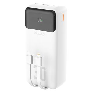 Powerbank 30000mAh z wbudowanymi kablami PD 22.5W - biały