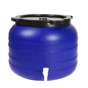 100L-ES KEREK MŰANYAG HORDÓ CSAPJAL - SU-B-100L+KR 144553743 - Hordó