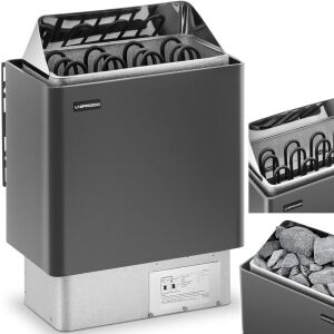 Elektromos szaunakályha 5-9 m3, 110°C-ig, 400 V, 6 kW, fekete és ezüst színben 144553805 - Szauna