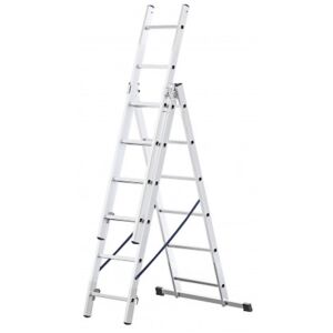 elemes alumínium létra, könnyű, 297 cm, 6+6+6 fok - BR-00-4216 144556132 - Építkezés & Felújítás