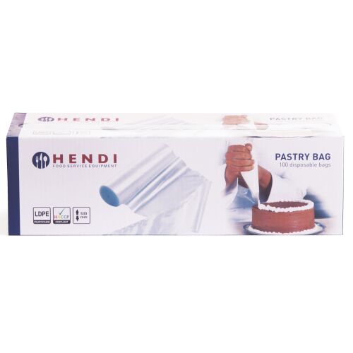 Eldobható fóliatasakok cukrászati tölcsérekhez, habveréshez és díszítéshez, 100 db, 90µm - Hendi 557105 144556946