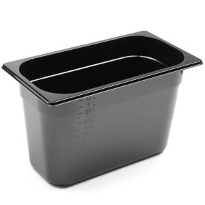 Gastronorm edény GN 1/3 fekete polikarbonátból 325x176x200mm 7,8L Hendi 862506