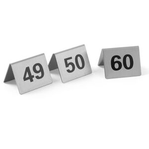 49-60-as asztal információs tábla, rozsdamentes acél, 12 darabos készlet - Hendi 663882 144570463 - Információs tábla
