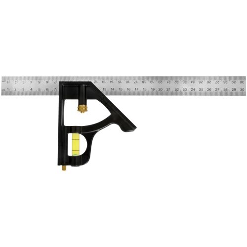 EPM 300mm Többfunkciós Ács Derékszög Vízmértékkel és Sárgaréz Beállító Csavarral - Derékszög