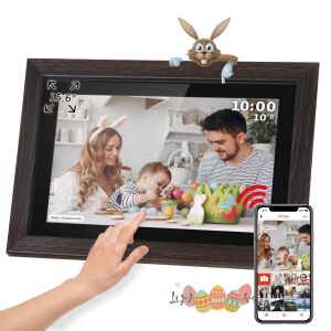 Kruger&Matz FRAMEO Wi-Fi 15"-os digitális képkeret, fa kerettel 144572791 - Dekoráció