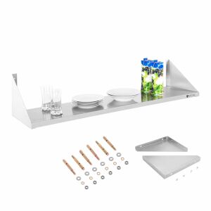 Egyetlen rozsdamentes acél fali polc 120 cm