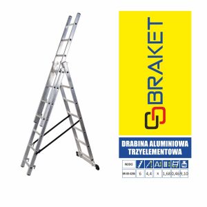 elemes alumínium létra 345 cm, 6+6+6 fok - BR-00-4206 144584595 - Létra & Állvány