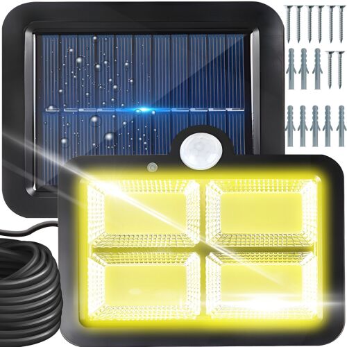 Lampa solarna zewnętrzna z czujnikiem ruchu zmierzchu 128 LED 2200 W 144586971