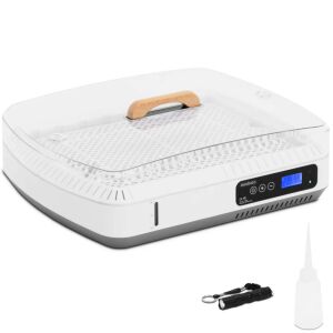 Automatikus keltetőgép 35 tojáshoz párásító rendszerrel és 80 W-os ovoszkóppal