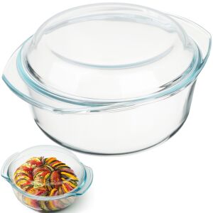 Naczynie żaroodporne do zapiekania okrągłe z pokrywą SZKŁO 1,5 l 144595090 - Főzőedény & Sütőedény
