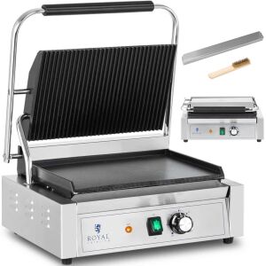 Elektromos kontaktgrill, sima és bordázott felülettel, 33 x 22 cm, 2200 W 144596082 - Asztali grillsütő