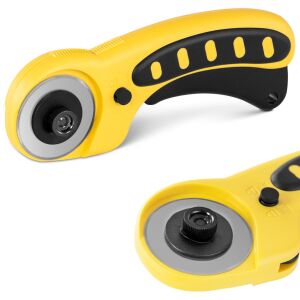 Kör alakú szabókés penge szövet, bőr, papír vágásához, átmérője 45 mm