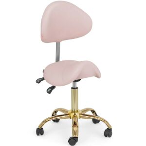 MANNHEIM rozéarany nyereg alakú kozmetikai szék állítható háttámlával 144620554 - Fodrászat & Kozmetika