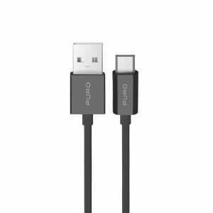 Kabel Puro TPE 12W USB-A - microUSB 1m - czarny 144620749 - Kabel USB