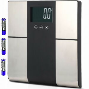 Waga łazienkowa analityczna z pomiarem tłuszczu wody mięśni BMI KCAL LCD do 225 kg 144621098 - Személymérleg