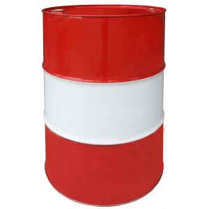 Beczka stalowa metalowa TH 216.5L z rowkami  korki 3/4 i 2 w wieku - CZERWONO-BIAŁA MIX 144626028 - Hordó