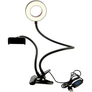 Lampa LED z uchwytem do telefonu selfie mocowana na klips 144635096 - LED körfény & körlámpa