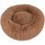 Okrągłe pluszowe łóżko, brązowe - 60x60 144642790