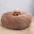 Okrągłe pluszowe łóżko, brązowe - 60x60 144642790
