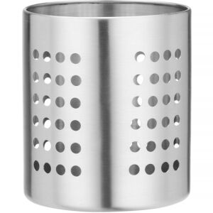Perforált evőeszköztartó, ACÉL, átmérő 110 x 130 mm