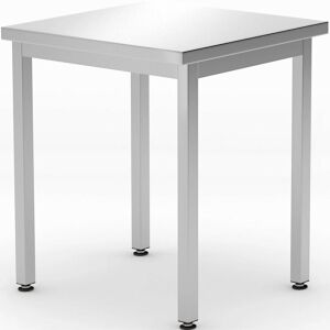 Budget Line központi acél konyhai munkalap asztal 600 x 600 x 850 mm - Hendi 817056