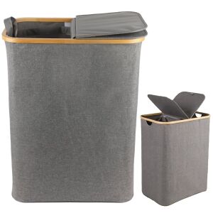 BAMBUSZ MOSDÓKOSÁR 145L Összecsukható, nagyméretű, tároláshoz