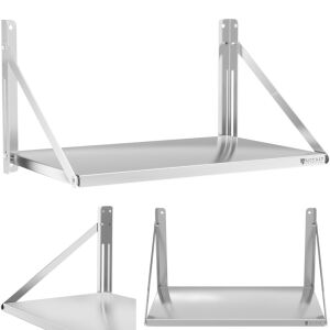 Összecsukható rozsdamentes acél fali polc 80x45cm