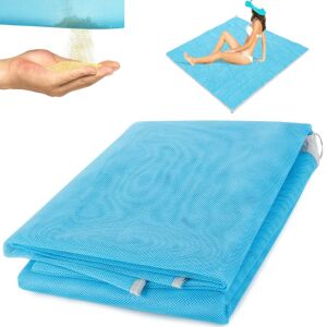 Mata koc plażowy z siatki przepuszczający piasek sand free 200 x 200 cm - niebieski 144656346 - Felfújható játék & Strandjáték
