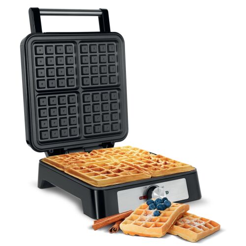 Gofrisütő 4 gofrihoz, 1600 W, rozsdamentes acél, teljesítményszabályozás, Teesa 144662273