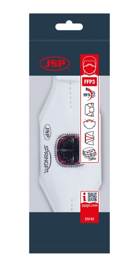 JSP MASKA PRZECIWPYLOWA SPRINGFIT, ZAWÓR TYPHOONE 435ML FFP3V