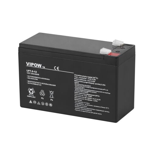 Vipow 12V/7.5Ah zselés akkumulátor 144665418