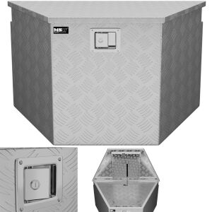 Zárható alumínium szállító szerszámosláda 150 l 81,5 x 47,5 x 46 cm 144668422 - Építkezés & Felújítás