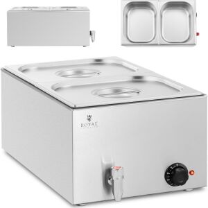 Bain-marie elektromos melegítő csappal 2 x GN 1/2 600 W 144671640 - Konyhai eszköz