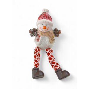 Lógólábú kerámia hóember figura – 18 cm