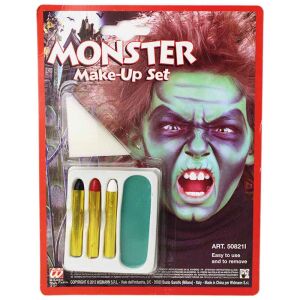 Arcfesték-karakterek szörnyeteg (szivacs, fekete, piros, fehér, zöld) (50821I) 144671964 - Arcfesték