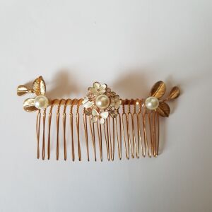 ESKÜVŐ HAD92 - Óarany színű pillangós katicás strasszos hajfésű, hajdísz 144588226 - Hajtű