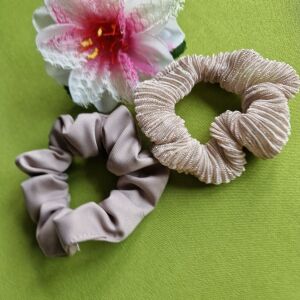 HAD179 - Hajgumi scrunchie - arany / kávébarna