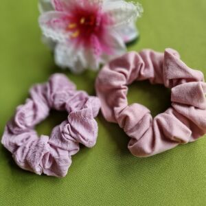 HAD182 - Hajgumi scrunchie - rózsaszín / lila