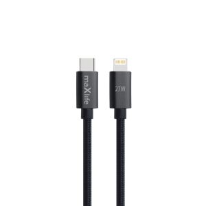Maxlife MXUC-12 kábel USB-C - Lightning 2,0 m 27W fekete 144673368 - Maxlife