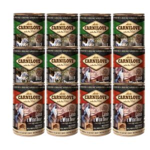 CARNILOVE nedves kutyatáp ízek keveréke 12x400g