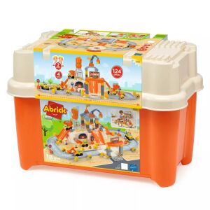 Abrick Óriás autópálya 124 darabos építőszett tároló dobozban 144690094 - Abrick