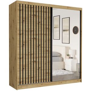 TIVARO I. Gardróbszekrény, tükörrel 203x218x60 - artisan