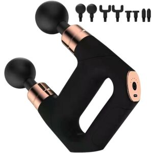 Kétfejes masszázspisztoly, Lcd, vezeték nélküli, 8 fej, 6 fokozat