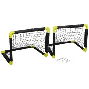 Dunlop Foldable Soccer Goal Set - 2 db-os focikapu készlet (55 x 44 x 44 cm), fekete/sárga