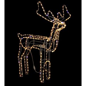 Vianočná pohyblivá hlava s 216 LED jeleňmi, 80 cm, teplá biela 144699940 - Vonkajšie vianočné ozdoby